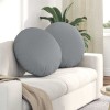 Ülőpárnák 2 pcs világosszürke ø80 x 29 cm szövet