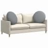 Ülőpárnák 2 pcs világosszürke ø80 x 29 cm szövet