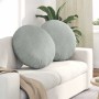 Ülőpárnák 2 pcs világosszürke ø 40 x 13 cm bársony