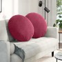 Ülőpárnák 2 pcs bordó ø 80 x 29 cm bársony