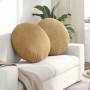 Ülőpárnák 2 pcs barna ø 80 x 29 cm bársony