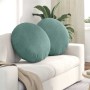 Ülőpárnák 2 pcs tengeri zöld ø 40 x 13 cm bársony