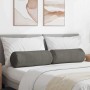 Hengerpárnák 2 pcs világosszürke ø 25 x 70 cm bársonyos szövet
