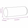Hengerpárnák 2 pcs szürke zöld ø 25 x 70 cm bársonyos szövet