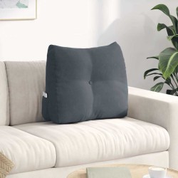 Hátpárna sötétszürke 60 x 24 x 50 cm bársony