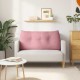 Hátpárna rózsaszín 100 x 24 x 50 cm bársony