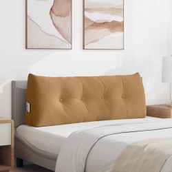 Hátpárna barna 120 x 24 x 50 cm bársony