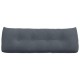 Hátpárna sötétszürke 140 x 24 x 50 cm bársony