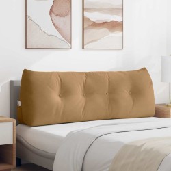 Hátpárna barna 140 x 24 x 50 cm bársony