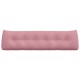 Hátpárna rózsaszín 180 x 24 x 50 cm bársony