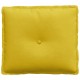 Hátpárna sárga 50 x 45 cm bársonyos szövet