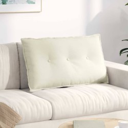 Hátpárna krém 80 x 50 cm bársonyos szövet