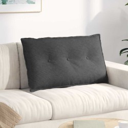 Hátpárna sötétszürke 80 x 50 cm bársonyos szövet