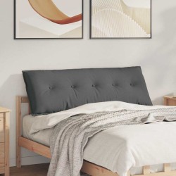 Hátpárna sötétszürke 140 x 19 x 50 cm szövet