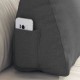 Hátpárna sötétszürke 60 x 20 x 50 cm szövet