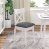 Ülőpárnák 4 pcs sötétszürke 40 x 40 x 6 cm mikroszálas