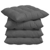 Ülőpárnák 4 pcs sötétszürke 40 x 40 x 6 cm mikroszálas