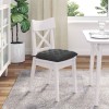 Ülőpárnák 4 pcs sötétszürke 40 x 40 x 6 cm bársonyos szövet
