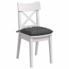 Ülőpárnák 4 pcs sötétszürke 40 x 40 x 6 cm bársonyos szövet