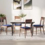 Ülőpárnák 4 pcs rendőrségi kék 40 x 40 x 3 cm bársony