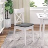 Ülőpárnák 4 pcs sötétszürke 40 x 40 x 3 cm mikroszálas szövet