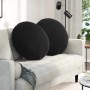 Ülőpárnák 2 pcs fekete ø60 x 21 cm bársony