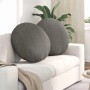 Ülőpárnák 2 pcs világosszürke ø 80 cm bársonyos szövet