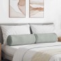 Hengerpárnák 2 pcs világosszürke ø 25 x 70 cm bársonyos szövet