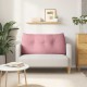 Hátpárna rózsaszín 120 x 24 x 50 cm bársony