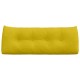 Hátpárna sárga 120 x 24 x 50 cm bársony