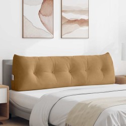 Hátpárna barna 160 x 24 x 50 cm bársony