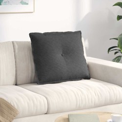 Hátpárna sötétszürke 60 x 50 cm bársonyos szövet