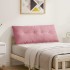 Hátpárna rózsaszín 120 x 50 cm bársonyos szövet