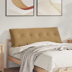 Hátpárna barna 140 x 50 cm bársonyos szövet