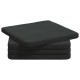 Ülőpárnák 4 pcs fekete 40 x 40 x 3 cm bársony