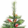 Mű karácsonyfa led -es lámpákkal zöld 150 cm pvc és fém