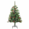 Mű karácsonyfa led -es lámpákkal zöld 150 cm pvc és fém