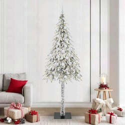 Karácsonyfa 300 led-del állvánnyal fehér 210 cm pe és acél