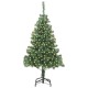 Mű karácsonyfa led -es lámpákkal zöld 180 x 40 cm pvc