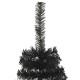 Mű karácsonyfák led -es lámpákkal fekete 180 cm pvc