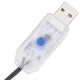 Mű karácsonyfák led -es lámpákkal fekete 180 cm pvc