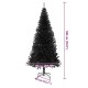 Mű karácsonyfák led -es lámpákkal fekete 180 cm pvc
