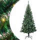 Műkarácsonyfa dekoratív vonós lámpákkal zöld 120cm pvc