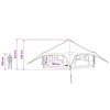 Családi sátor szürke és narancs 18-fős