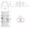 Azonnali sátor zöld 524 x 232 x 192 cm