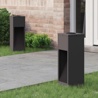 Napelemes led útjelző lámpa 2 pcs fekete hidegen hengerelt acél