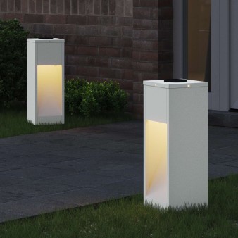 Napelemes led útjelző lámpa 2 pcs fehér hidegen hengerelt acél