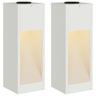 Napelemes led útjelző lámpa 2 pcs fehér hidegen hengerelt acél