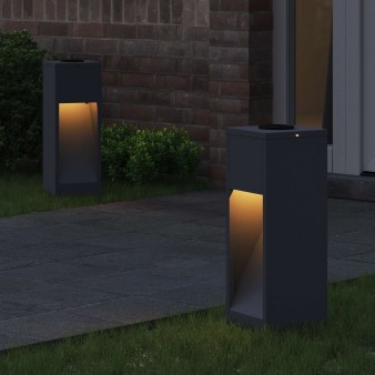 Napelemes led útjelző lámpa 2 pcs antracit