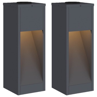 Napelemes led útjelző lámpa 2 pcs antracit